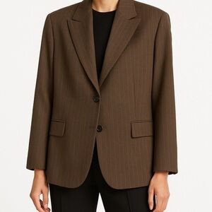 MaxMara brown with red stripe wool blazer